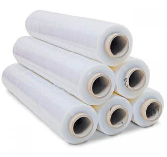 Màng PE quấn máy khổ 50cm, trọng lượng 16kg, độ dày 23mic, đường kính trong của lõi 76mm