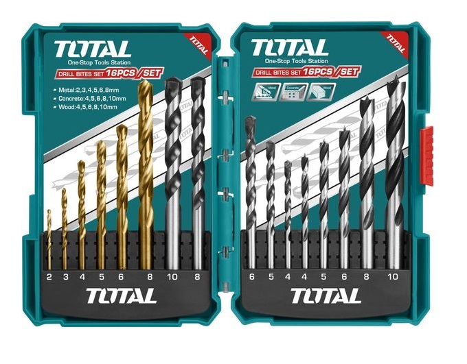 Bộ mũi khoan đa năng TOTAL TACSD6165, gồm 16 chi tiết