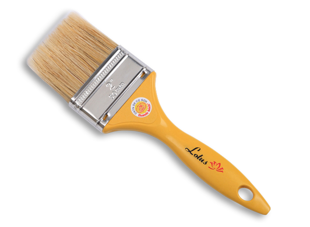Cọ THANH BÌNH 1LT25, loại  nhựa lotus cán nhựa vàng 3 inch (7.5cm)