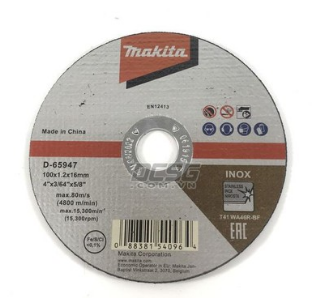 Đá cắt mỏng 105mm Makita D-60997, kích thước 100x1.0x16mm