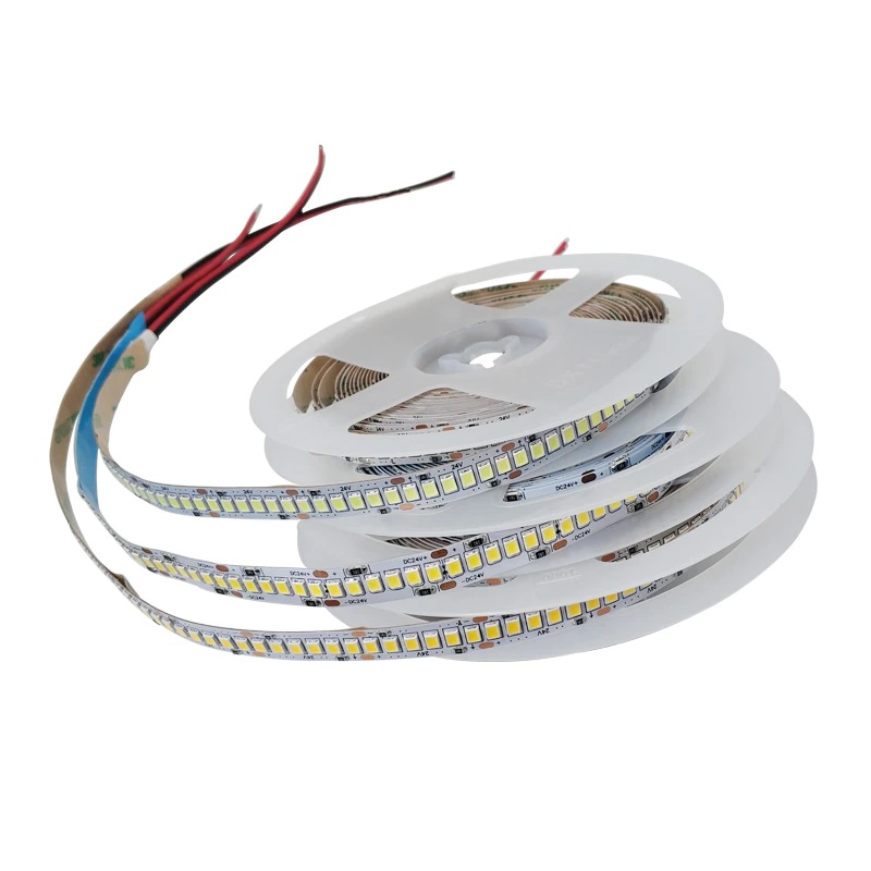 Đèn Led dây 2835 12V JCVTECH, công suất 9.6w, ánh sáng vàng 3000k, số bóng 120led/m, cấp bảo vệ ip20, 5m/cuộn