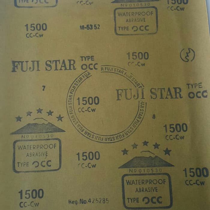 Giấy nhám nước FUJISTAR CC-1500,dạng tờ kích thước 230x280mm, độ mịn P1500