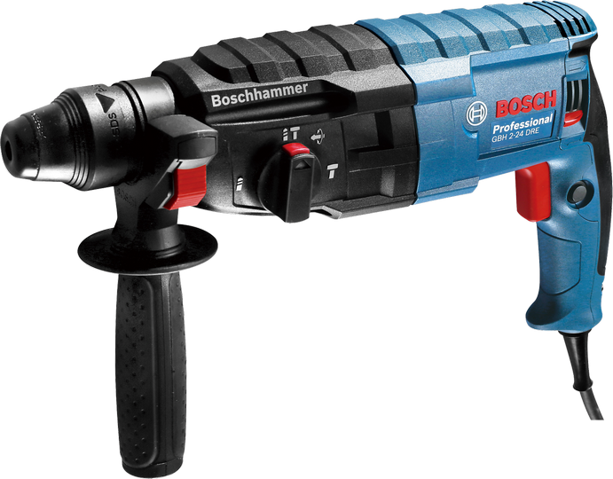 Máy khoan búa 790W BOSCH GBH2-24DRE, khoan bê tông 24mm, khoan thép 13mm, khoan gỗ 30mm