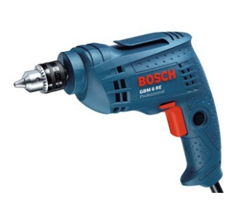 Máy khoan sắt công suất 350W BOSCH GBM 6RE, khoan được sắt/thép 6.5mm, khoan nhôm 6mm khoan gỗ: 15mm