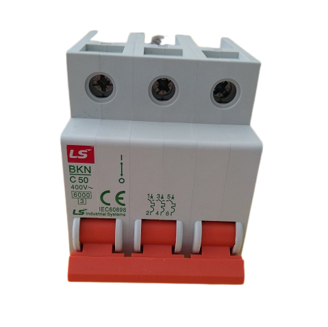 MCB LS BKJ63N-3P50A 3P dòng định mức 50A, dòng ngắt mạch 6kA