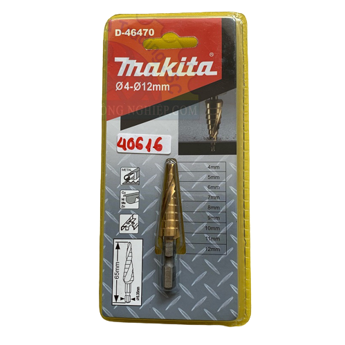 Mũi khoan côn bước cấp tròn Titan Makita D-46470