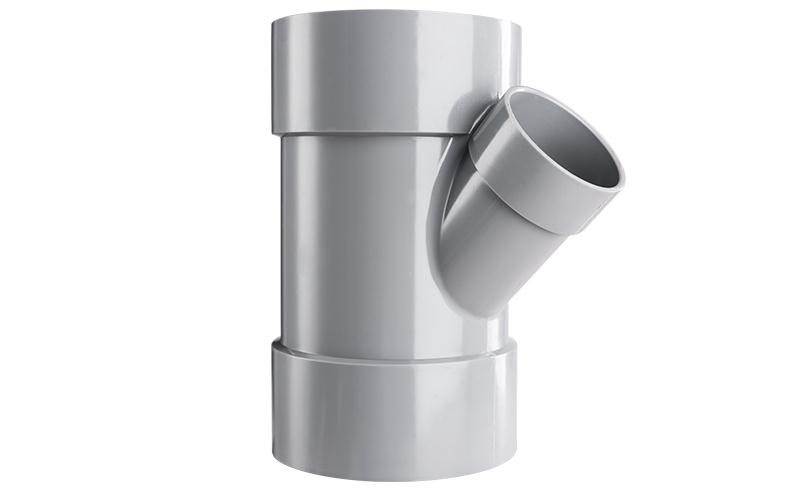 Nối ống dạng Y 45⁰ giảm Ø114 nhựa PVC BÌNH MINH, loại mỏng, kích thước Ø114 x 60mm