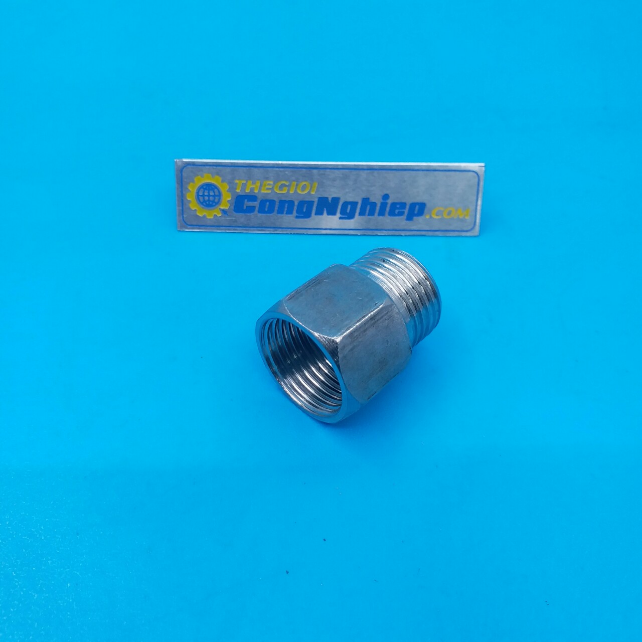 Nối ren trong - ren ngoài 21, chất liệu inox 304
