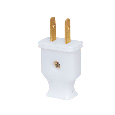 Phích cắm kiểu dẹt tasaky pd5, màu trắng trong, chân đồng dẹp