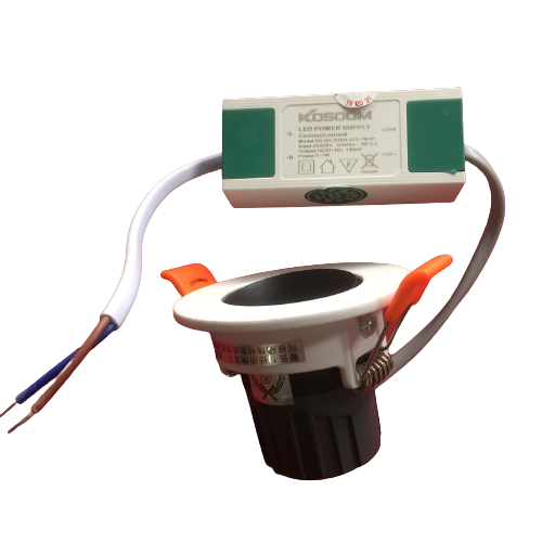 Đèn led âm trần mắt trâu cob 7w Kosoom dl-ks-cob-7-v ánh sáng vàng