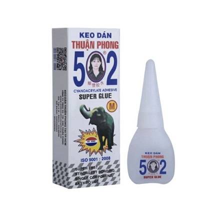 Keo dán sắt 502, chai 100ml, giao ngẫu nhiên nhãn hiệu, 1 hộp 25 chai
