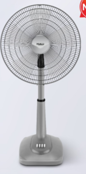 Quạt đứng lửng Hali LU168C công suất 47W, đường kính cánh 400mm, màu xám đậm, cao 115cm