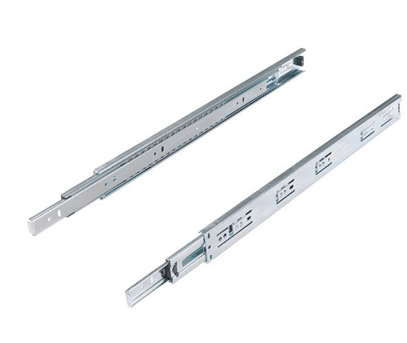 Ray bi 3 giảm chấn Hafele 494.02.064 chất liệu thép màu trắng, dài 450mm, tải trọng 30kg