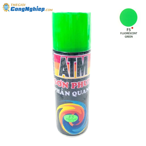 Sơn xịt phản quang ATM f5 màu xanh lá 400ml