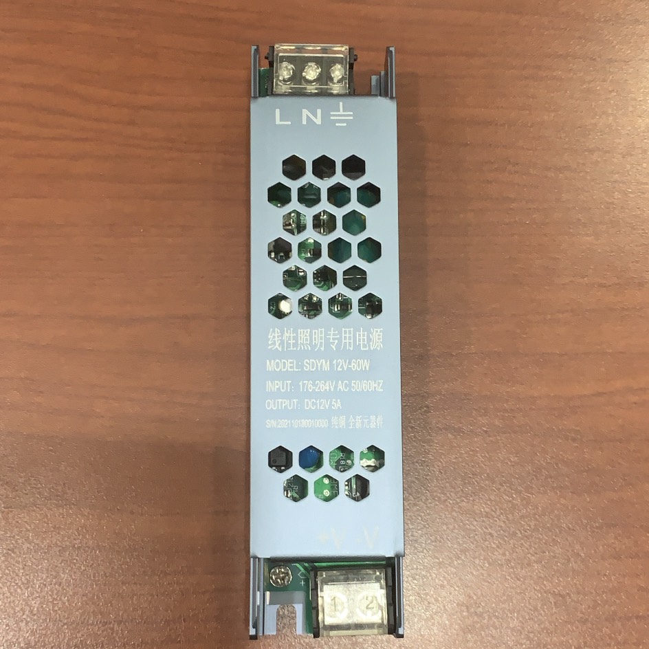 Nguồn dẹt SDYM 12V-60W 5A, AC input 176-264V, DC output 12V