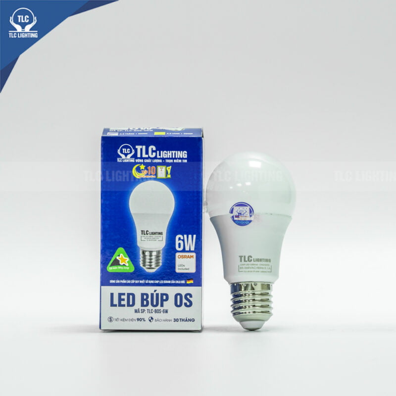 Đèn LED Búp OS 6W TLC, TLC-BOS-06W-V, ánh sáng vàng