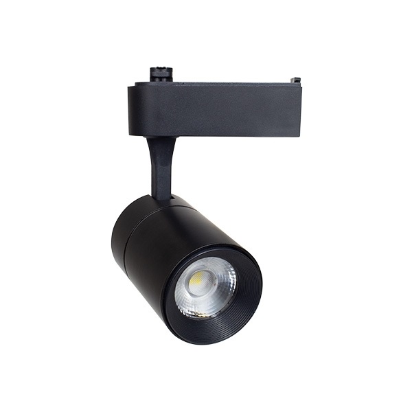 Đèn led chiếu điểm gắn ray 20W TCE 002, Ánh sáng trắng, vỏ đen, kích thước Ø60x155mm