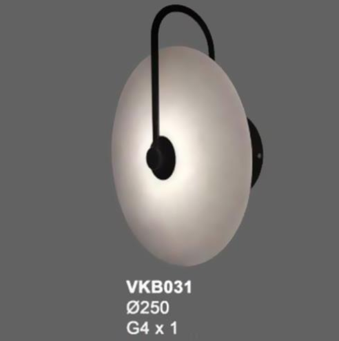 Đèn vách trang trí Ø250 355Decor VKB031, loại bóng G4x1 bóng (không kèm bóng)