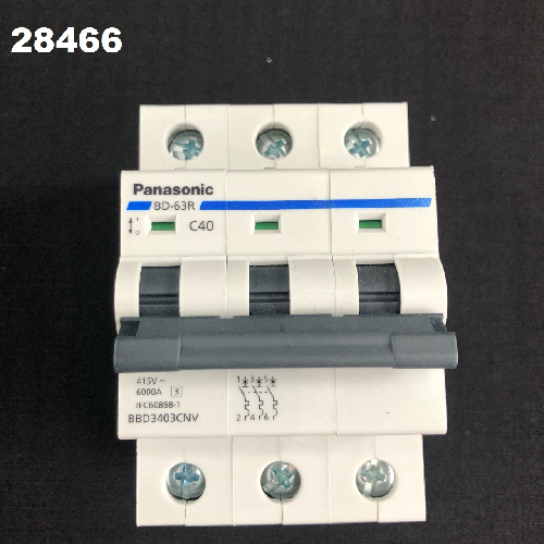 Cầu dao tự động MCB 3P 40A 6KA Panasonic BBD3403CNV, 415VAC