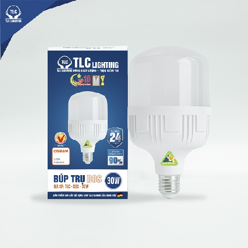 Đèn LED búp trụ DOS 30W TLC, TLC-DOS-30W-V, ánh sáng vàng