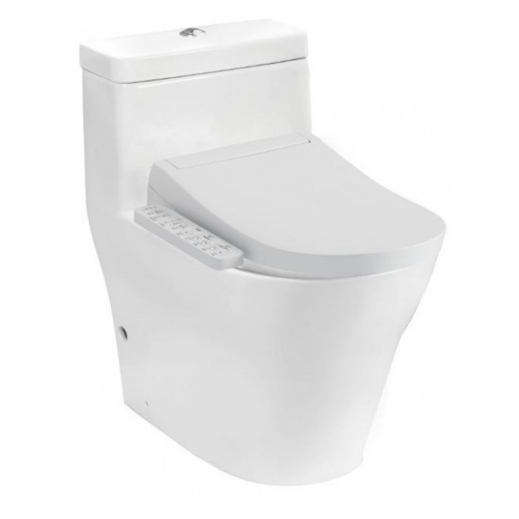 Bàn cầu một khối Toto CW166RB/TCF33320GAA, kèm nắp rửa điện tử WASHLET dòng S2. Phụ kiện bao gồm van dừng