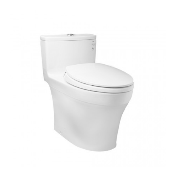 Bàn cầu một khối Toto MS885DT2, nắp đóng êm TC393VS. Phụ kiện bao gồm bích nối sàn, van dừng