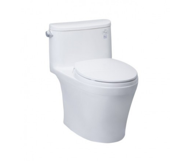 Bàn cầu một khối Toto MS887RT2, nắp đóng êm TC393VS. Phụ kiện bao bích nối sàn, van dừng