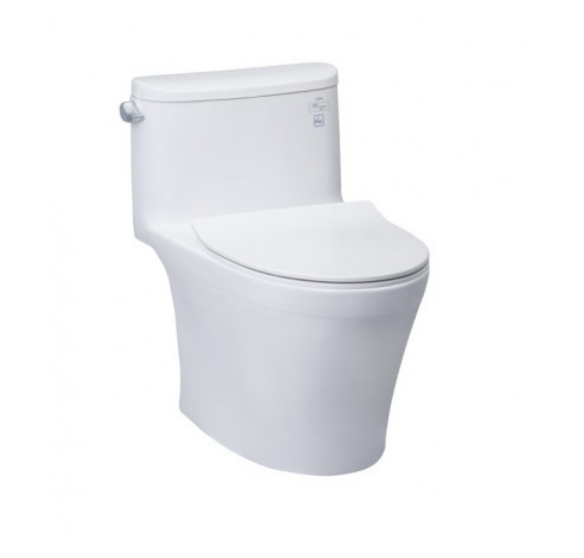 Bàn cầu một khối Toto MS887RT8, nắp đóng êm TC600VS. Phụ kiện bao gồm bích nối sàn, van dừng
