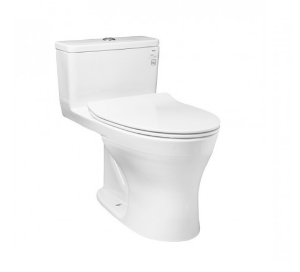 Bàn cầu một khối Toto , nắp đóng êm TC600VS. Phụ kiện bao gồm bích nối sàn, van dừng
