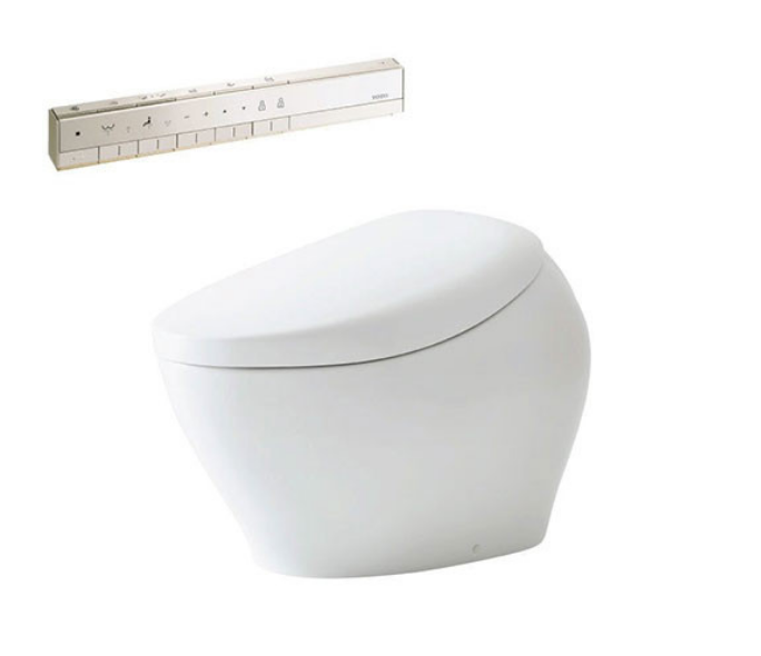 Bàn cầu NEOREST NX II Toto CS901KVT, bảng điều khiển từ xa. Phụ kiện bao gồm bích nối sàn và van dừng
