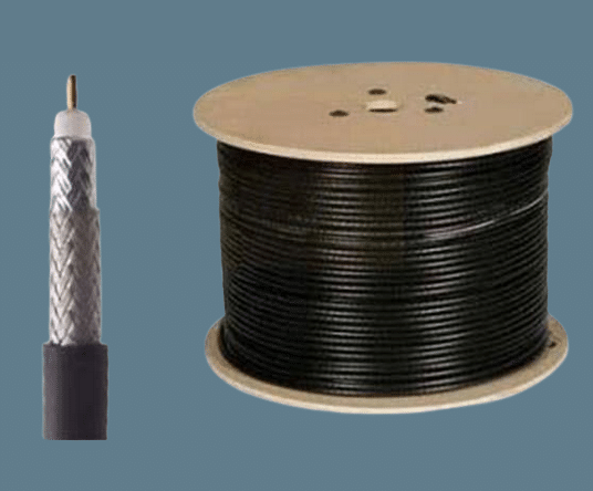 Cáp đồng trục RG6 Nanoco NRG6-80, lõi CCS 80 sợi, màu trắng/đen, 200m/cuộn