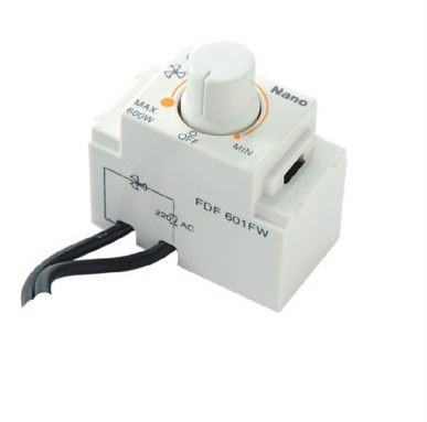 Công tắc điều chỉnh độ sáng quạt 1000W (dimer), NANO FDF903FW, hộp 10 cái