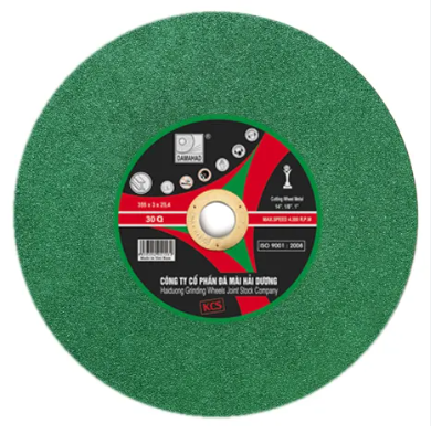 Đá cắt kim loại 405, thương hiệu DAMAHAD Hải Dương, màu xanh, kích thước 405x4x25,4mm, đóng gói 10 viên/hộp