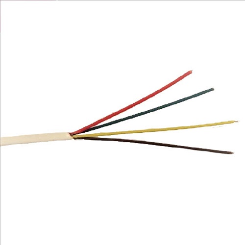 Dây điện thoại nhiều sợi 4 core 0.5mm, màu trắng/đen, 200m/cuộn