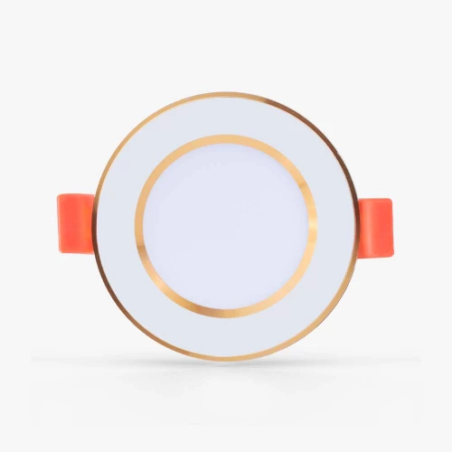 Đèn LED Downlight đổi màu Rạng Đông AT10 60/3W (G) SS, viền vàng