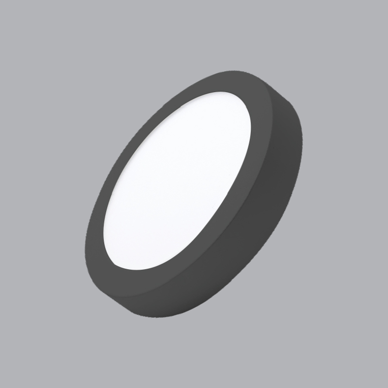 Đèn LED panel ốp trần nổi loại tròn viền đen  6W 6500K trắng Nanoco NPL066RB