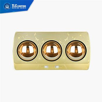 Đèn sưởi nhà tắm 3 bóng vàng TLC-SNT-BV03
