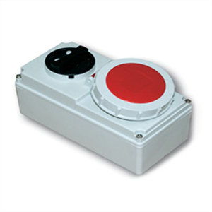 Ổ cắm công nghiệp kèm công tắc loại kín nước F61132-6