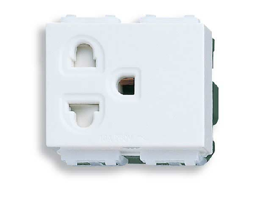 Ổ cắm đơn 3 chấu có màn che 16A Sino S18CCUE