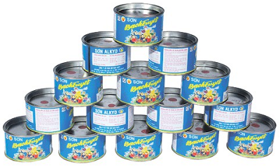 Sơn phủ alkyd (bóng) màu đỏ nâu hộp 0.2kg Bạch Tuyết