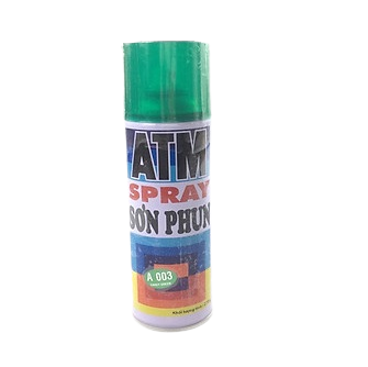 Sơn xe máy ATM A003 màu xanh lá 400ml (Candy green), 12 chai/ 1 thùng