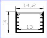 Thanh nhôm profile U1414, cây dài 3m