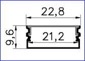 Thanh nhôm profile U2310, cây dài 3m