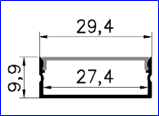 Thanh nhôm profile U3010, cây dài 3m