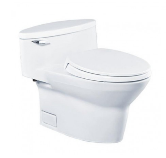 Bàn cầu một khối nắp đóng êm Toto MS904T2. Hệ thống xả Siphon-Jet 6L