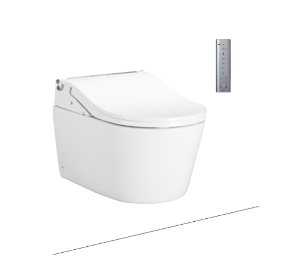 Bàn cầu treo tường Toto CW542HME5UNW1/TCF802C2Z/WH172AAT, kèm nắp rửa điện tử WASHLET seri RW (Có tính năng xả tự động)