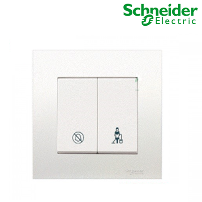 Bộ công tắc “Không làm phiền”, “Xin dọn phòng” Vivace Schneider KB32SDC_WE_G19, màu trắng