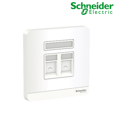 Bộ ổ cắm mạng cat5e đôi Schneider E8332RJS5_WE_G19, màu trắng