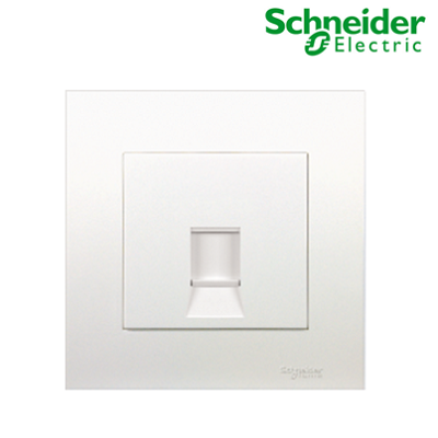 Bộ ổ cắm mạng cat5e đơn Vivace Schneider KB31RJ5E_WE, màu trắng