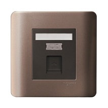 Bộ ổ cắm mạng Cat6 đơn Zencelo Schneider E8431RJS_6_SZ_G19, màu trắng
